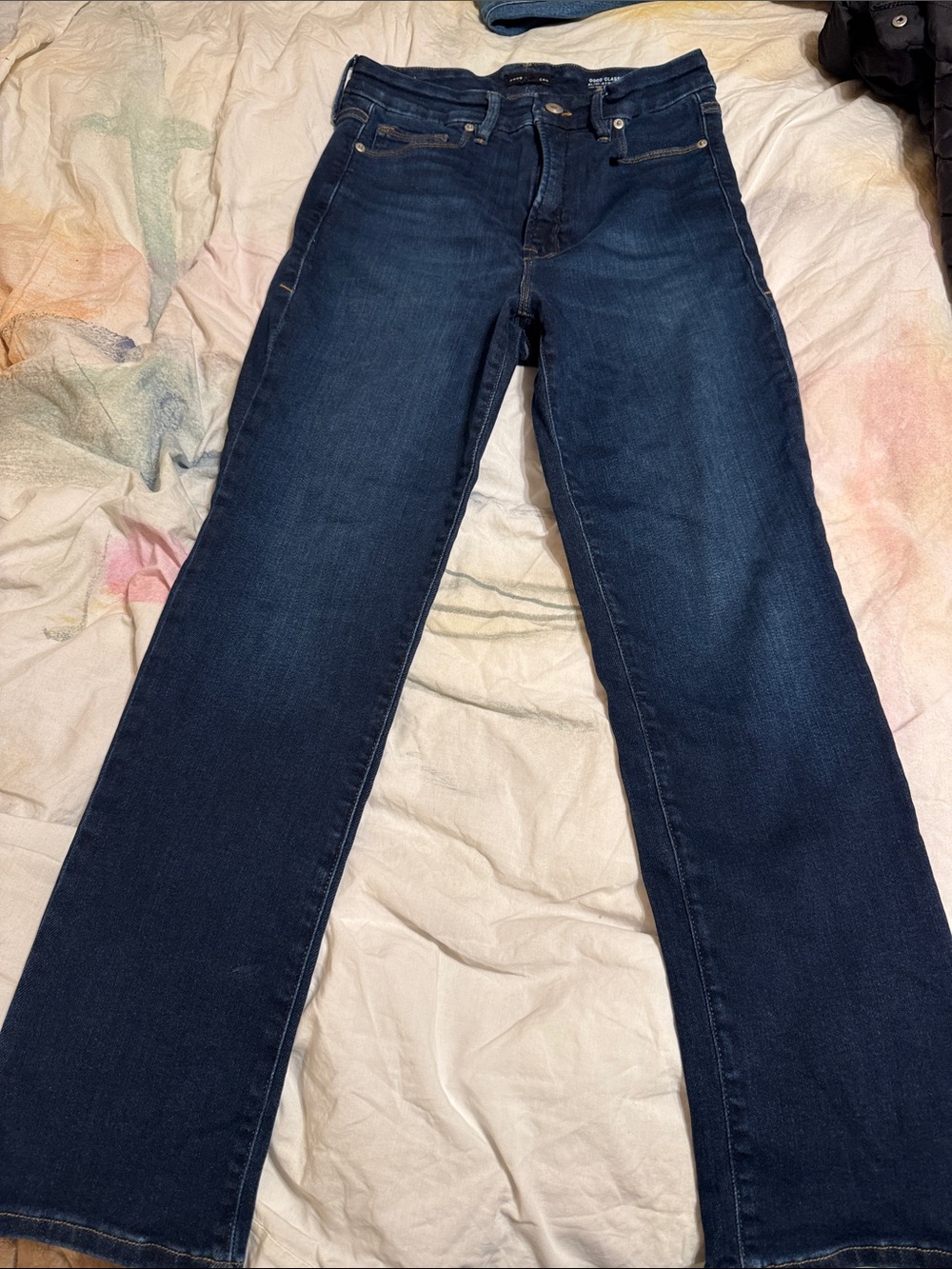 Good American Dark Blue Flare Jeans Wide Leg